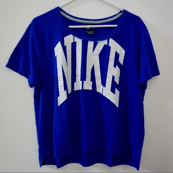 royal blue nike crop top